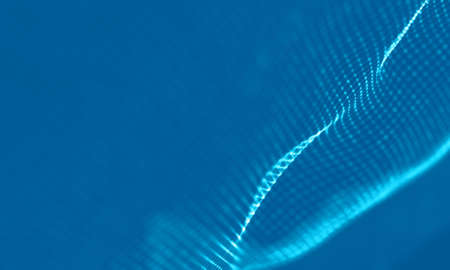 Abstract Blue Geometrical Background . Connection structure. Science background. Futuristic Technology HUD Element . Ð¡onnecting dots and lines . Big data visualization and Business .の写真素材