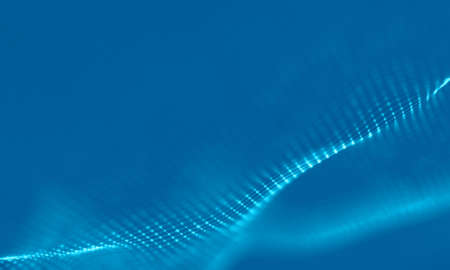 Abstract Blue Geometrical Background . Connection structure. Science background. Futuristic Technology HUD Element . Ð¡onnecting dots and lines . Big data visualization and Business .の写真素材