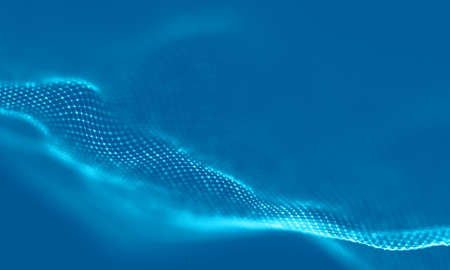 Abstract Blue Geometrical Background . Connection structure. Science background. Futuristic Technology HUD Element . ?onnecting dots and lines . Big data visualization and Business .の写真素材