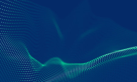 Abstract Blue Geometrical Background . Connection structure. Science background. Futuristic...