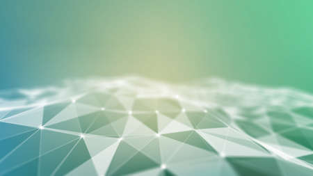 Abstract 3d Illuminated distorted Mesh Sphere . Neon Sign . Futuristic Technology HUD Element . Elegant Abstract Destroyed Sphere . Big data visualization .の写真素材