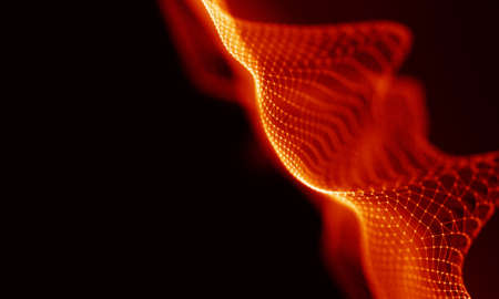 Abstract Red Geometrical Background . Connection structure. Science background. Futuristic Technology HUD Element . ?onnecting dots and lines . Big data visualization and Business .の写真素材