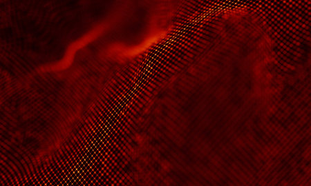 Abstract Red Geometrical Background . Connection structure. Science background. Futuristic Technology HUD Element . ?onnecting dots and lines . Big data visualization and Business .の写真素材