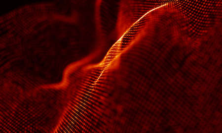 Abstract Red Geometrical Background . Connection structure. Science background. Futuristic Technology HUD Element . ?onnecting dots and lines . Big data visualization and Business .の写真素材