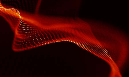 Abstract Red Geometrical Background . Connection structure. Science background. Futuristic Technology HUD Element . ?onnecting dots and lines . Big data visualization and Business .の写真素材