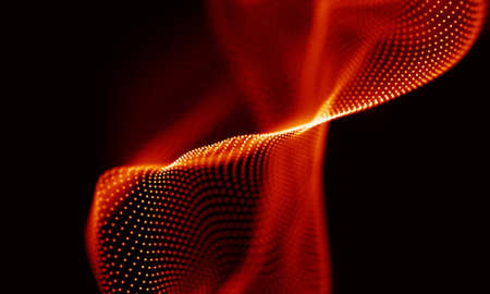 Abstract Red Geometrical Background . Connection structure. Science background. Futuristic Technology HUD Element . ?onnecting dots and lines . Big data visualization and Business .の写真素材