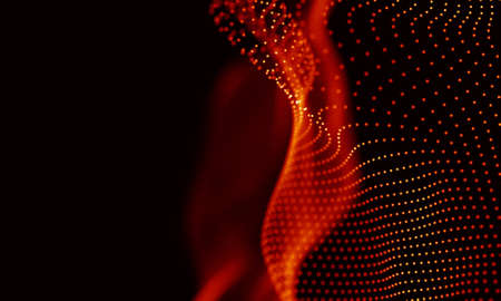 Abstract Red Geometrical Background . Connection structure. Science background. Futuristic Technology HUD Element . ?onnecting dots and lines . Big data visualization and Business .の写真素材