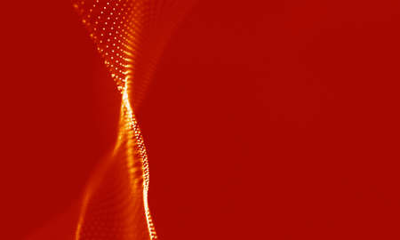 Abstract Red Geometrical Background . Connection structure. Science background. Futuristic Technology HUD Element . ?onnecting dots and lines . Big data visualization and Business .の写真素材