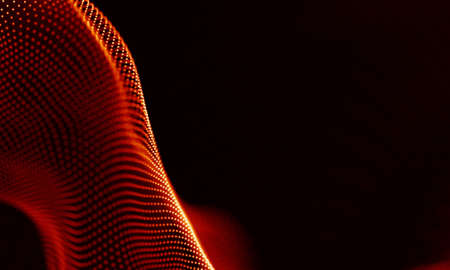 Abstract Red Geometrical Background . Connection structure. Science background. Futuristic Technology HUD Element . ?onnecting dots and lines . Big data visualization and Business .の写真素材