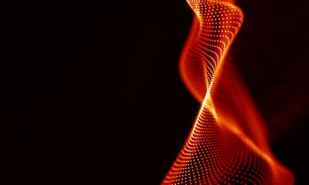 Abstract Red Geometrical Background . Connection structure. Science background. Futuristic Technology HUD Element . ?onnecting dots and lines . Big data visualization and Business .の写真素材