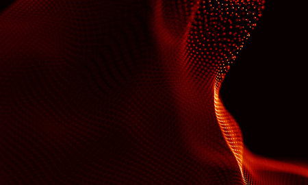 Abstract Red Geometrical Background . Connection structure. Science background. Futuristic...