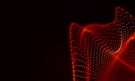 Abstract Red Geometrical Background . Connection structure. Science background. Futuristic Technology HUD Element . ?onnecting dots and lines . Big data visualization and Business .の写真素材