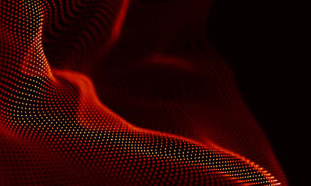 Abstract Red Geometrical Background . Connection structure. Science background. Futuristic Technology HUD Element . ?onnecting dots and lines . Big data visualization and Business .の写真素材