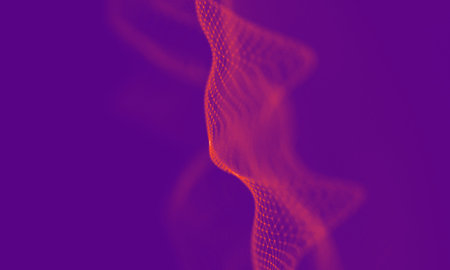 Abstract Purple Geometrical Background . Connection structure. Science background. Futuristic...