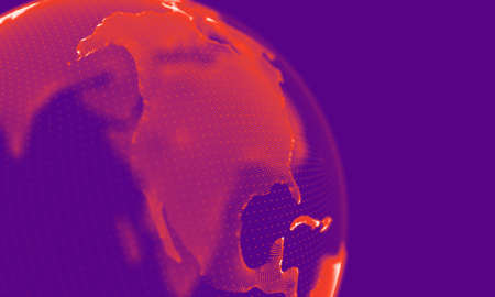 Abstract Purple Geometrical Background . Connection structure. Science background. Futuristic Technology HUD Element . onnecting dots and lines . Big data visualization and Business .の写真素材