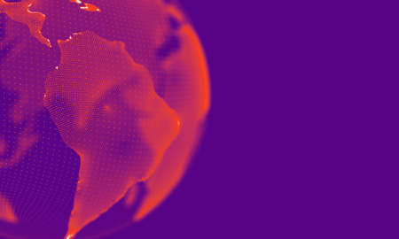 Abstract Purple Geometrical Background . Connection structure. Science background. Futuristic Technology HUD Element . onnecting dots and lines . Big data visualization and Business .の写真素材