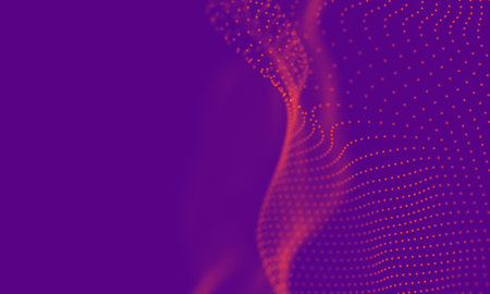 Abstract Purple Geometrical Background . Connection structure. Science background. Futuristic...