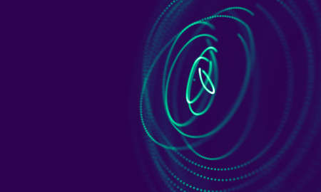 Abstract Blue Geometrical Particles on Purple Background . Connection structure. Science blue background. Futuristic Technology HUD Element . onnecting dots and lines . Big data and Businessの写真素材