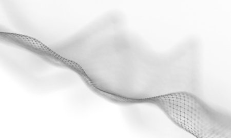 Abstract White Geometrical Background . Connection structure. Science background. Futuristic Technology HUD Element . onnecting dots and lines . Big data visualization and Business .の写真素材