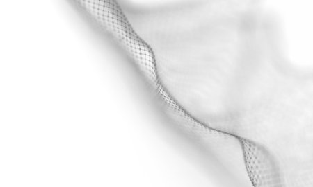 Abstract White Geometrical Background . Connection structure. Science background. Futuristic Technology HUD Element . onnecting dots and lines . Big data visualization and Business .の写真素材