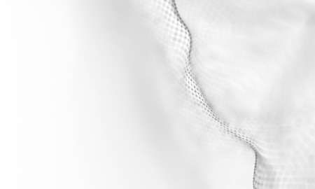 Abstract White Geometrical Background . Connection structure. Science background. Futuristic Technology HUD Element . onnecting dots and lines . Big data visualization and Business .の写真素材