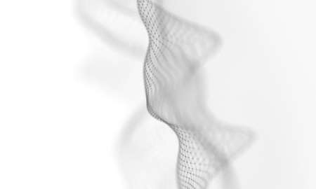 Abstract White Geometrical Background . Connection structure. Science background. Futuristic Technology HUD Element . onnecting dots and lines . Big data visualization and Business .の写真素材