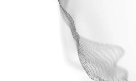 Abstract White Geometrical Background . Connection structure. Science background. Futuristic Technology HUD Element . onnecting dots and lines . Big data visualization and Business .の写真素材