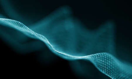 Abstract Blue Geometrical Background . Futuristic technology style. Neon Sign . Futuristic Technology HUD Element . Elegant Abstract background . Big data visualization .の写真素材