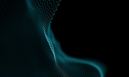 Abstract Blue Geometrical Background . Futuristic technology style. Neon Sign . Futuristic...