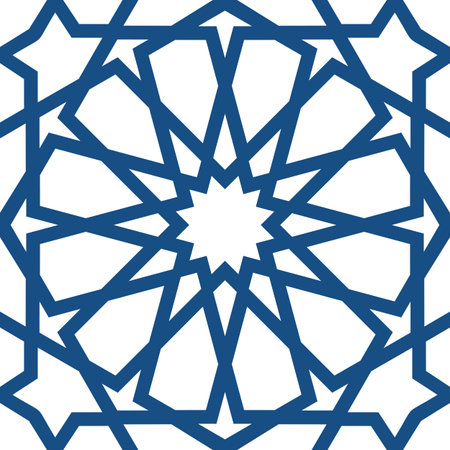 Blue islamic pattern . Seamless arabic geometric pattern, east ornament, indian ornament, persian...