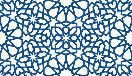 Islamic pattern . Seamless arabic geometric pattern, east ornament, indian ornament, persian motif, 3D. Endless texture can be used for wallpaper, pattern fills, web page background .のイラスト素材