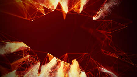 Abstract Red Geometrical Backgroundの写真素材