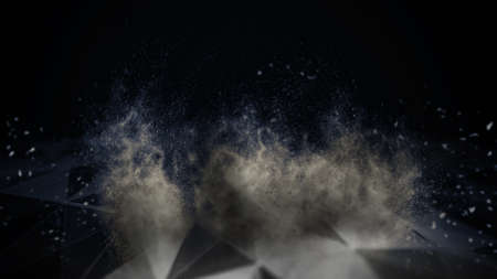 Abstract 3d Illuminated distorted Mesh Sphereの写真素材