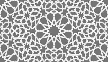 Islamic pattern . Seamless arabic geometric pattern, east ornament, indian ornament, persian motif, 3D.のイラスト素材