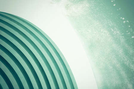 Abstract Architecture Background. Empty White Futuristic Room. 3d Render Illustrationの写真素材