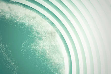 Abstract Architecture Background. Empty White Futuristic Room. 3d Render Illustrationの写真素材