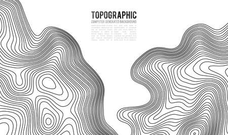 Topographic map contour background. Topo map with elevation. Contour map vector. Geographic World Topography map grid abstract vector illustration . Mountain hiking trail line map design .の写真素材