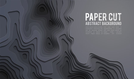 Paper cut banner conceptのイラスト素材