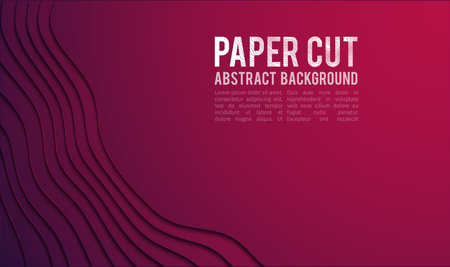 Paper cut banner concept.のイラスト素材