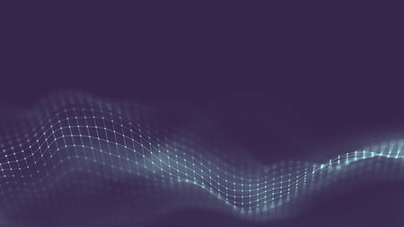 Data technology abstract futuristic illustration . Low poly shape with connecting dots and lines on...