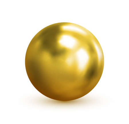 Gold ball 3d vector illustrationのイラスト素材