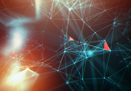 abstract network background. Futuristic technology style. Neon Sign . HUD Element . Elegant . Big...