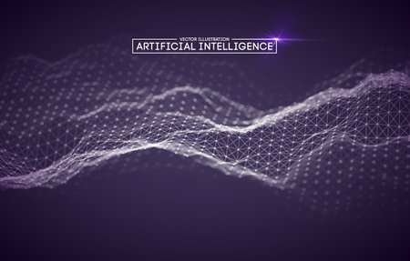 Artificial intelligence automation technology background. Augmented reality vector design. Vector...