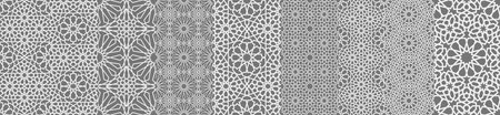 Islamic ornament vector , persian motiff . 3d ramadan islamic round pattern elements . Geometric...