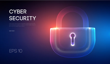 Coputer internet cyber security background. Cyber crime vector illustration. digital lock vector illustration .のイラスト素材