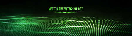 Green technology background. Futuristic vector illustration. Big data.のイラスト素材