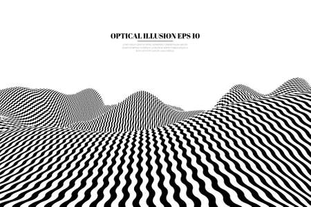 Optical illusion lines background. EPS 10 Vector illustrationのイラスト素材