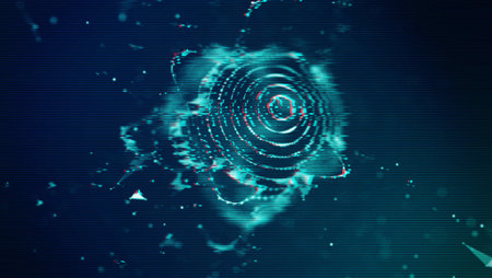 Futuristic Glitch background. Abstract pixel noise glitch error video damage like Vhs glitch....
