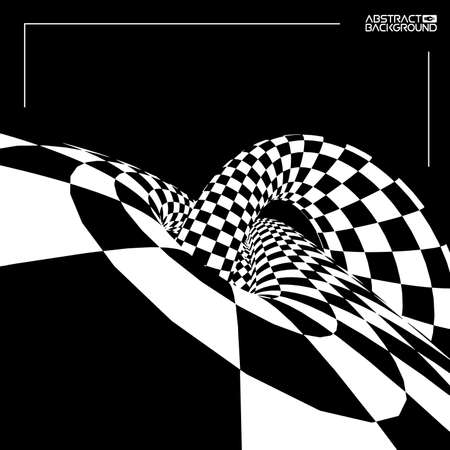 Optical illusion torus knot background.のイラスト素材