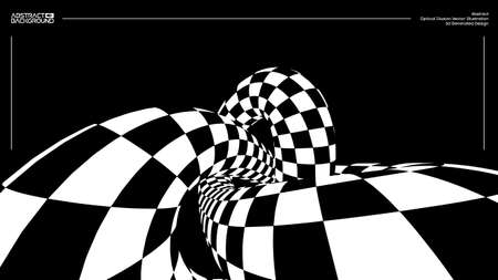 Optical illusion torus knot background.のイラスト素材